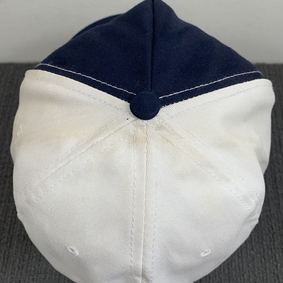 Vintage Navy Snapback Hat Mens Adjustable Navy Blue White Barker Specialty USA - Picture 8 of 15